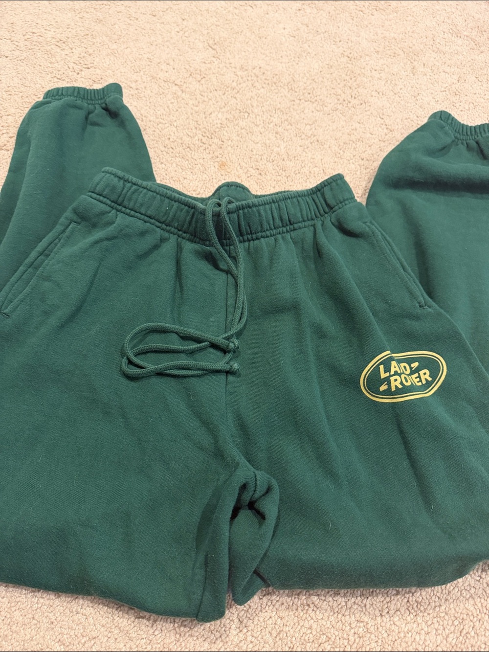 Pacsun Land Rover Green Fleece Sweatpants joggers Sz XS